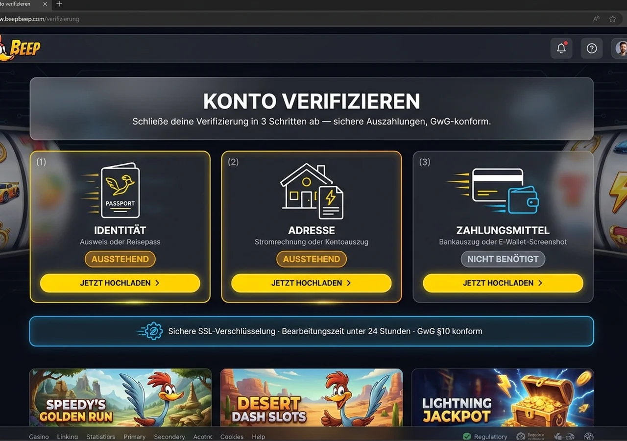 Konto-Verifizierung (KYC) – Beep Beep