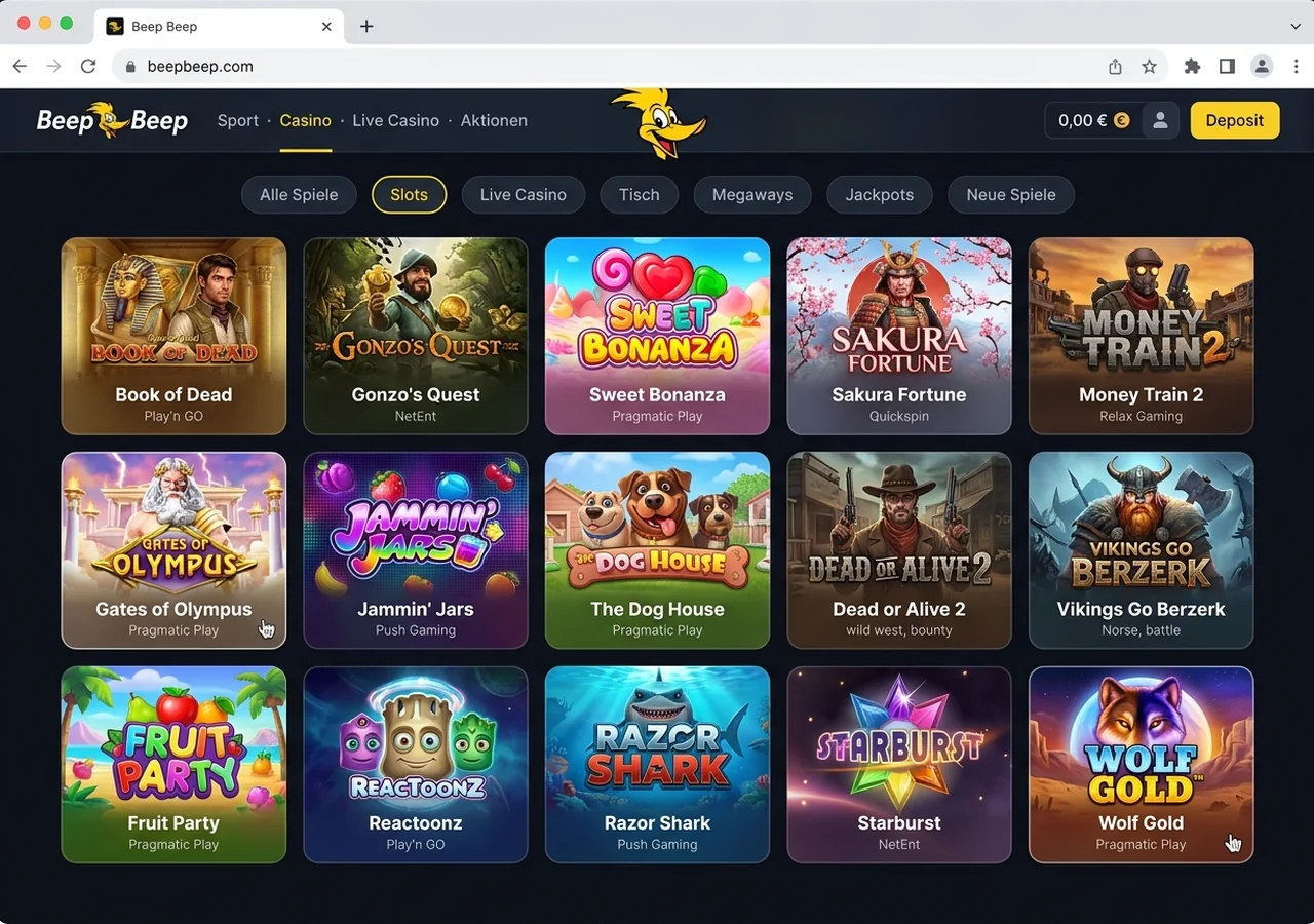 Spielangebot bei Beep Beep – Beep Beep